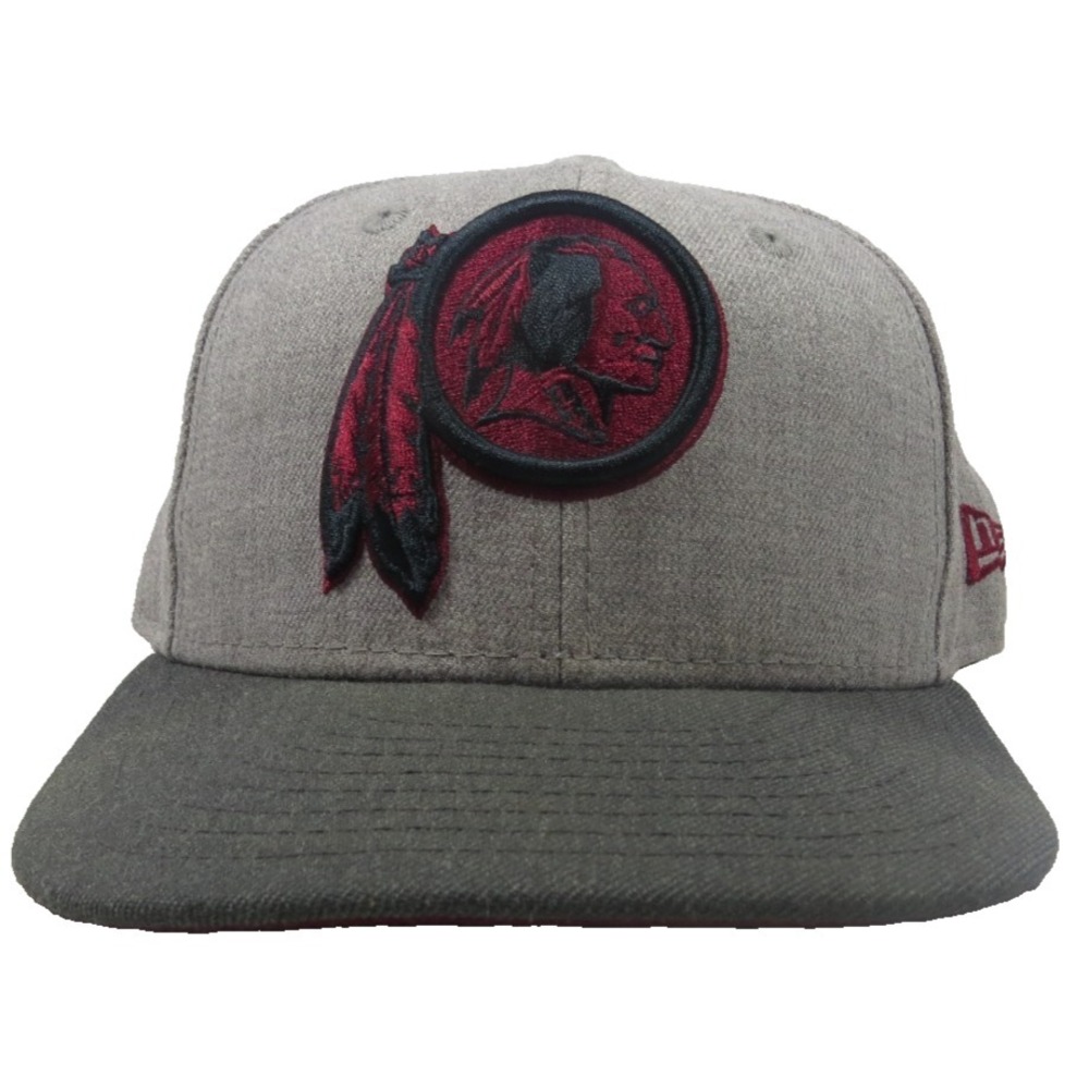 New Era 59FIFTY Washington Redskins Hat Mens 7 1/4 Grey Burgundy Fitted Cap NFL